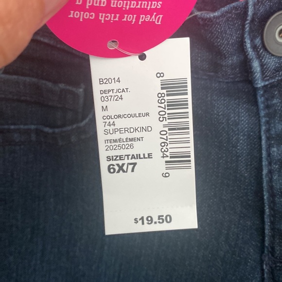 NWT The Children’s Place girl’s size 6x/7 jeans “Super skinny” style. - Picture 3 of 8